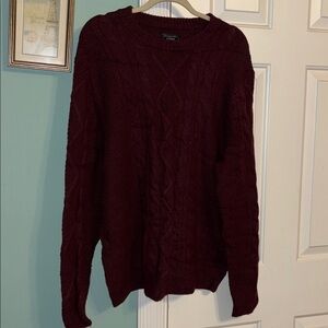 Abercrombie & Fitch Maroon Knit Sweater